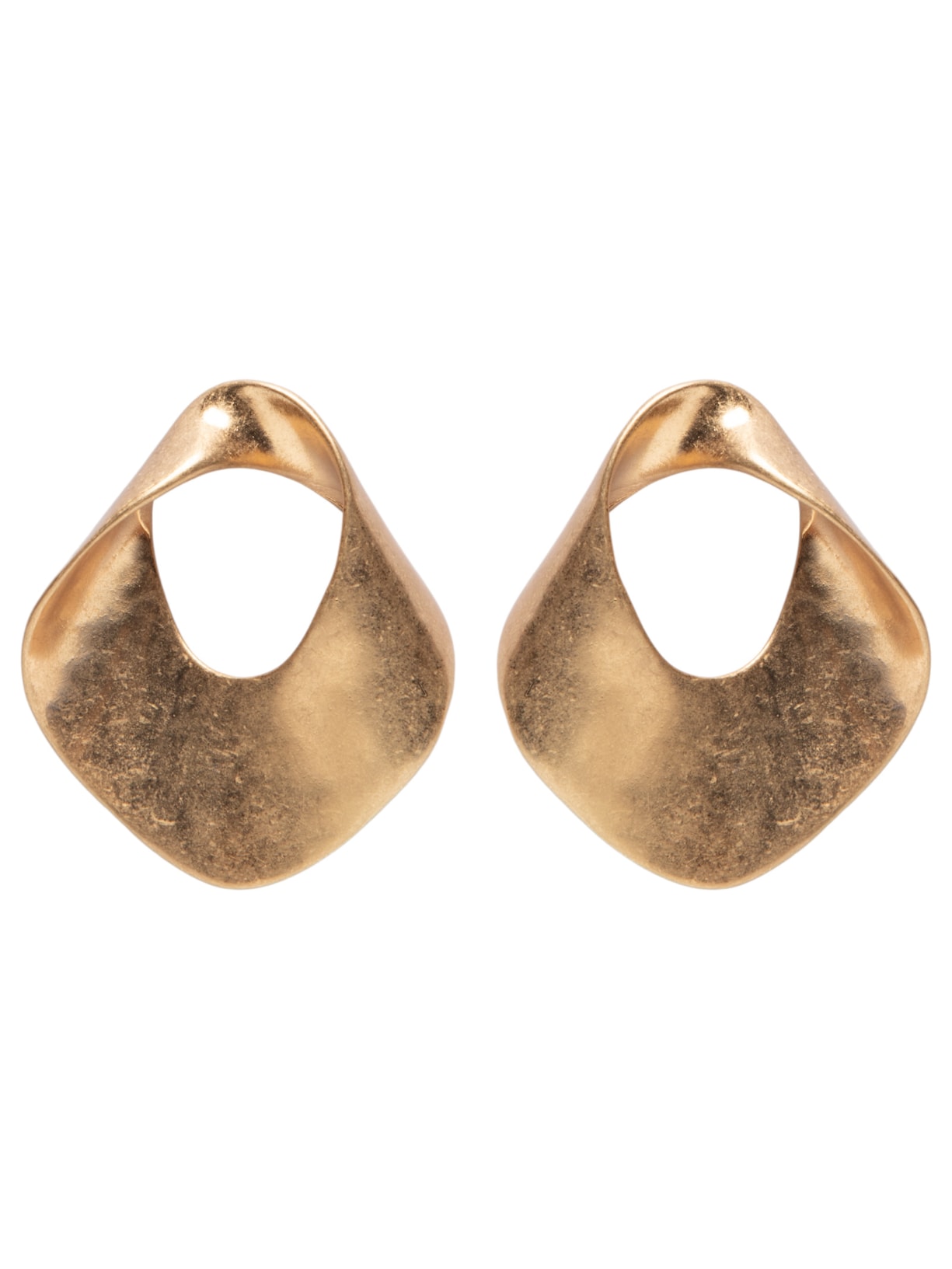 Brinco Feminino Orgânico Fosco Dourado Market 33