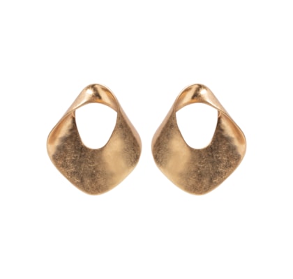 Brinco Feminino Orgânico Fosco - Dourado