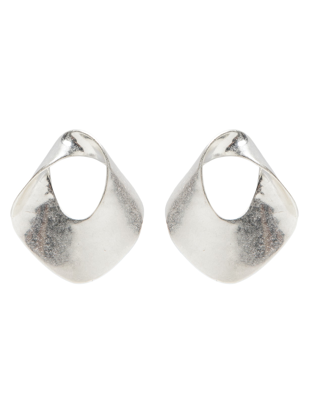 Brinco Feminino Orgânico Fosco Prateado Market 33