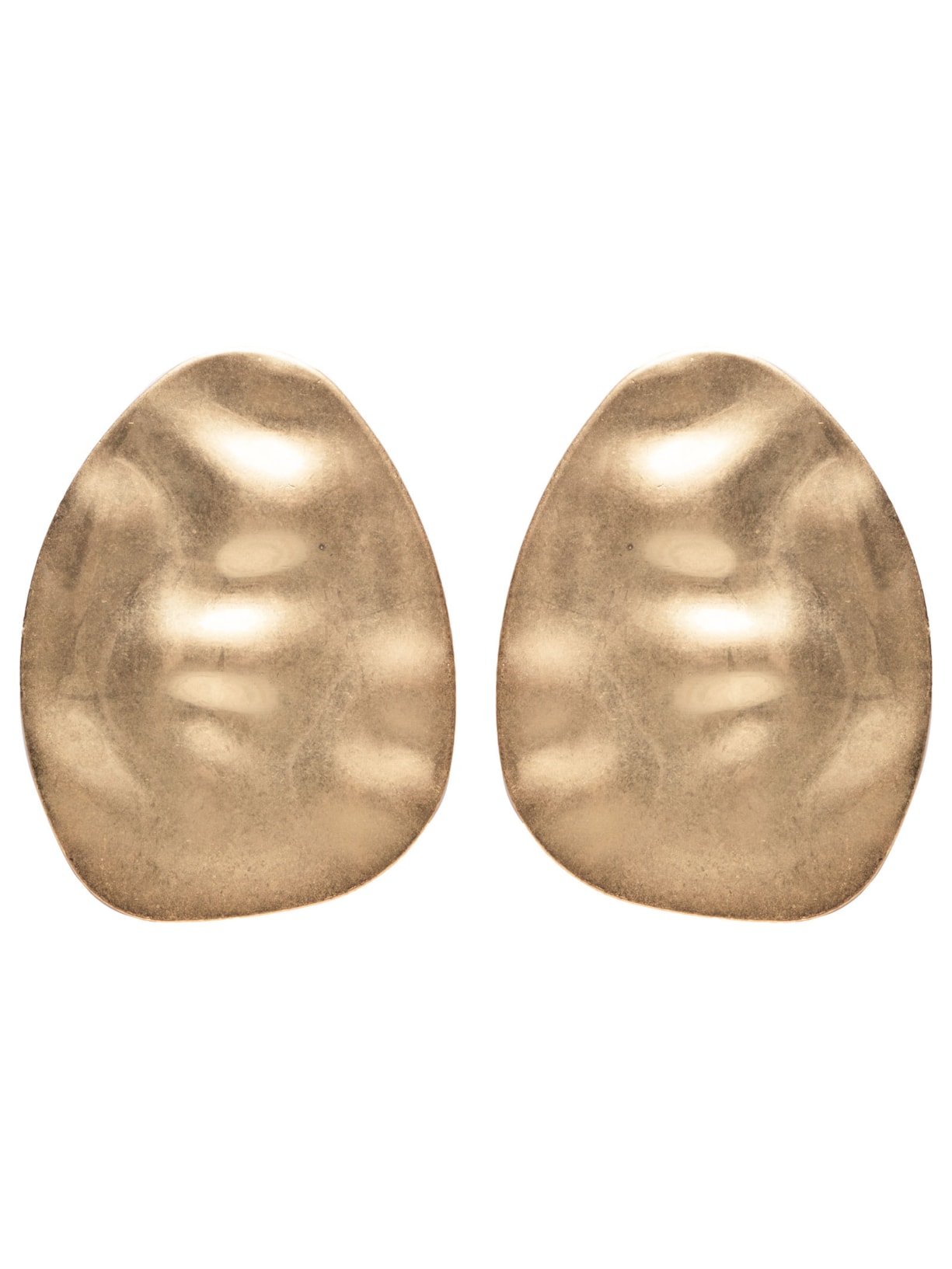 Brinco Feminino Orgânico Martelado - Dourado