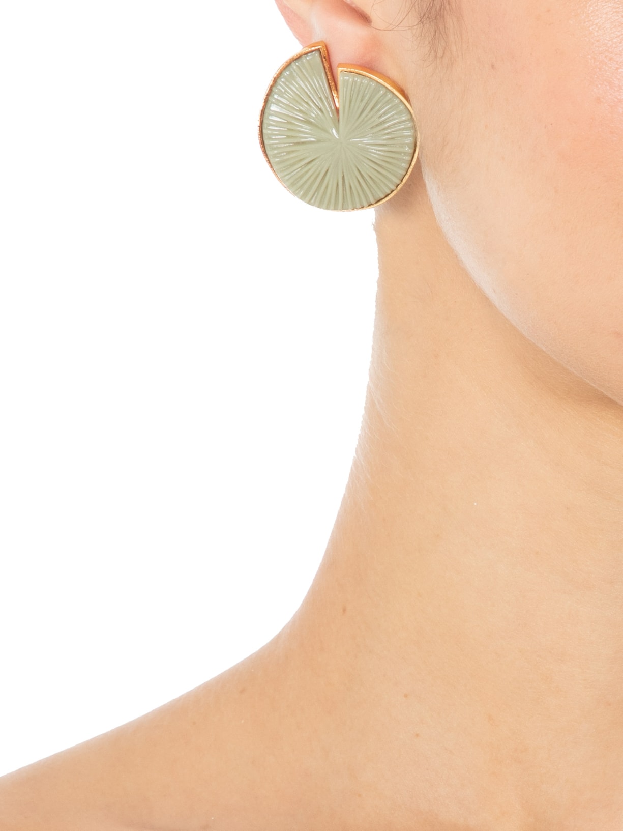 Brinco Feminino Origami P Verde  Palone