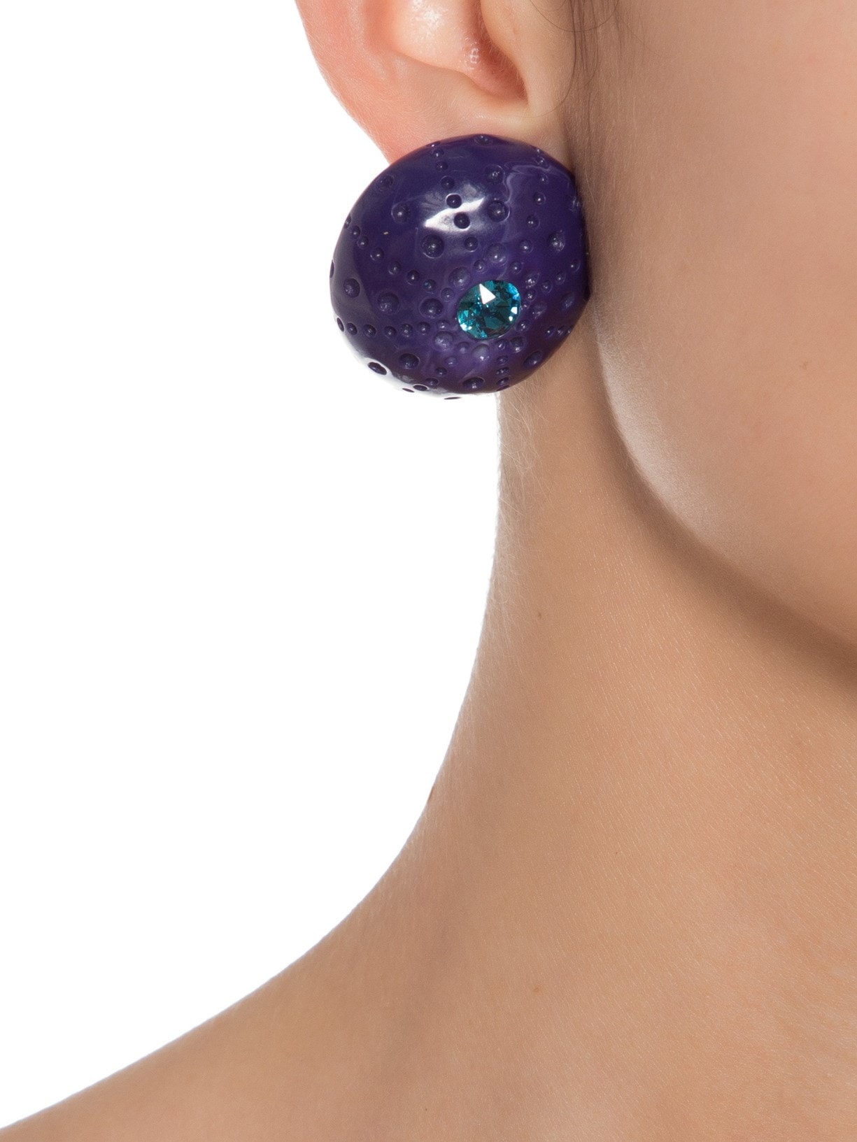 Brinco Feminino Ouriço Roxo Lool