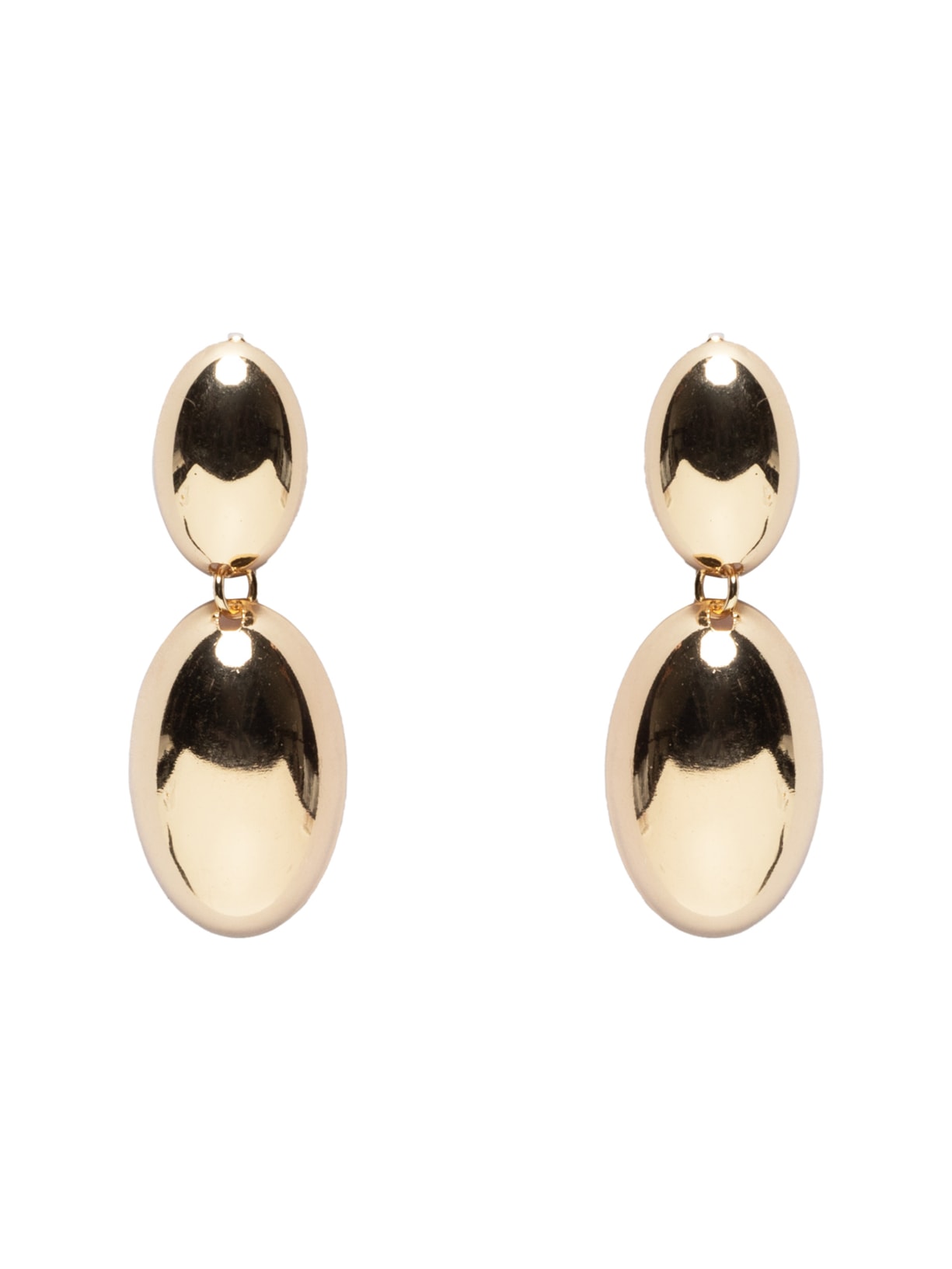 Brinco Feminino Oval Metalizado Dourado Market 33