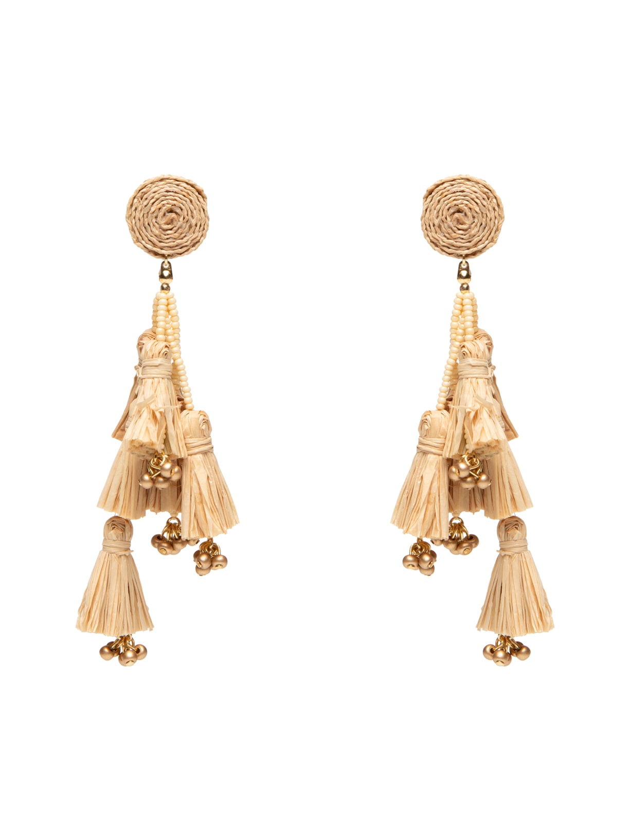 Brinco Feminino Palha Verdejar - Bege