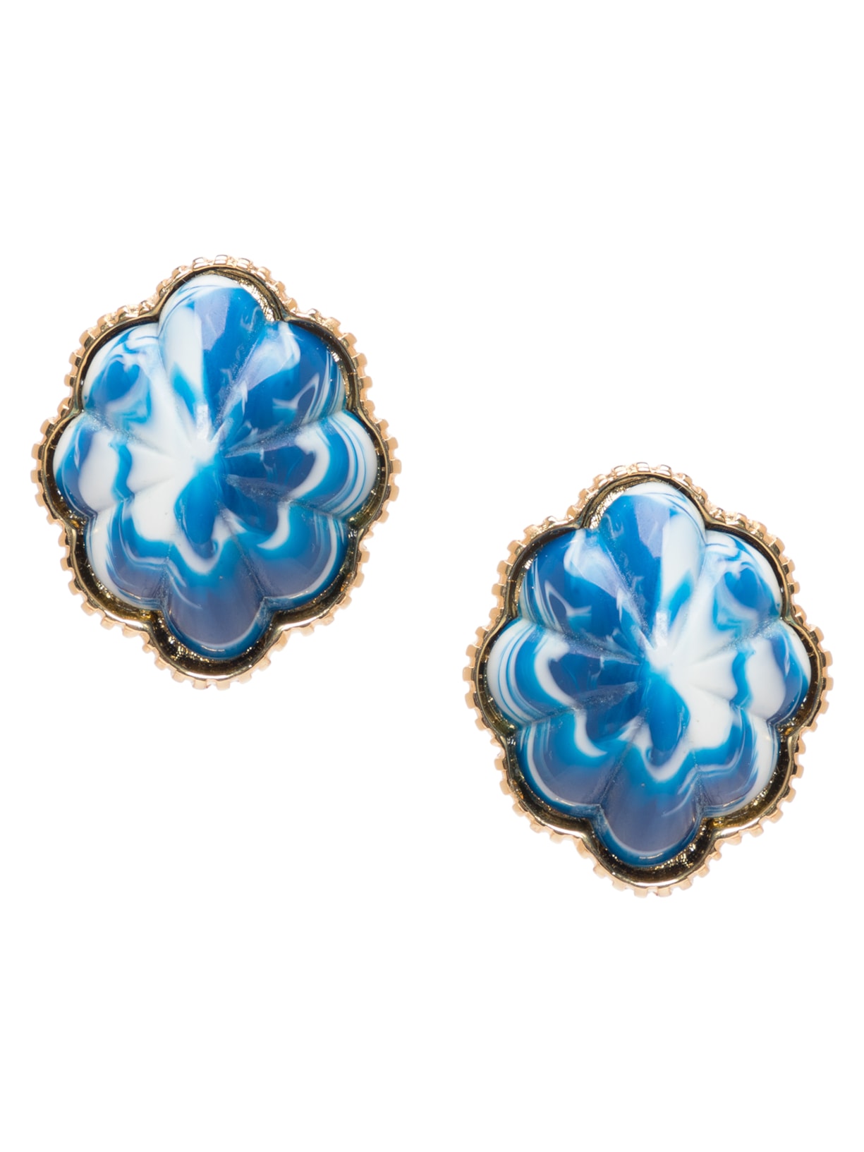 Brinco Feminino Pastilha Mesclada Azul Rosana Bernardes + Maria Braz