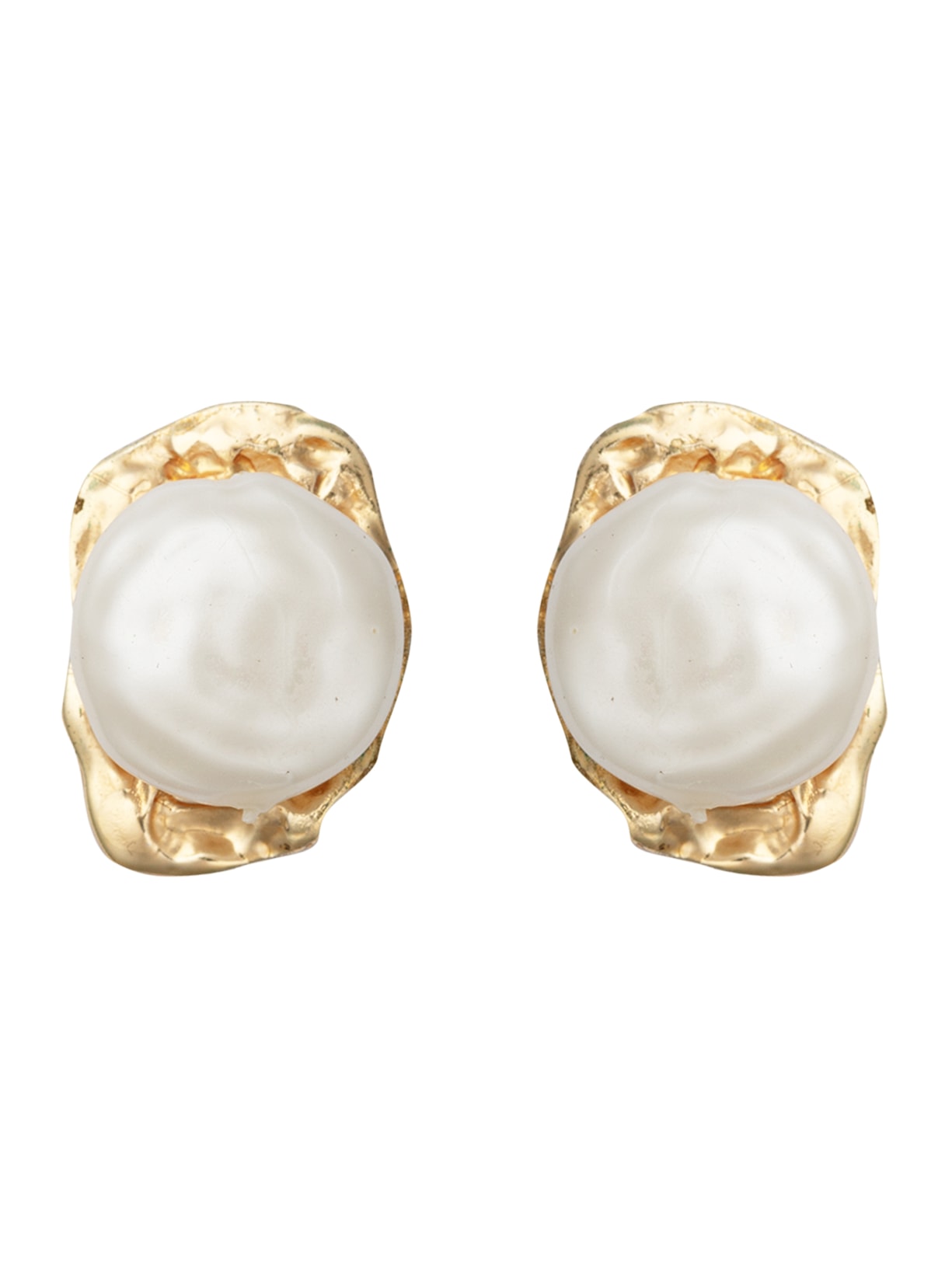 Brinco Feminino Pastilha Pérola Dourado Lilac