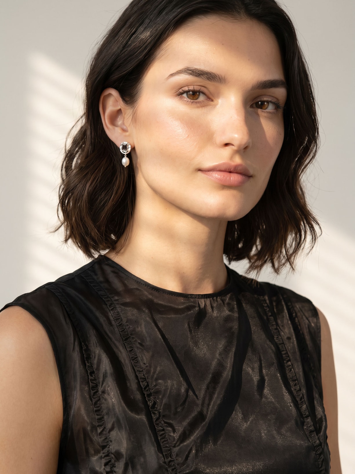 Brinco Feminino Pearl Muse Prateado Fenda Jewellery