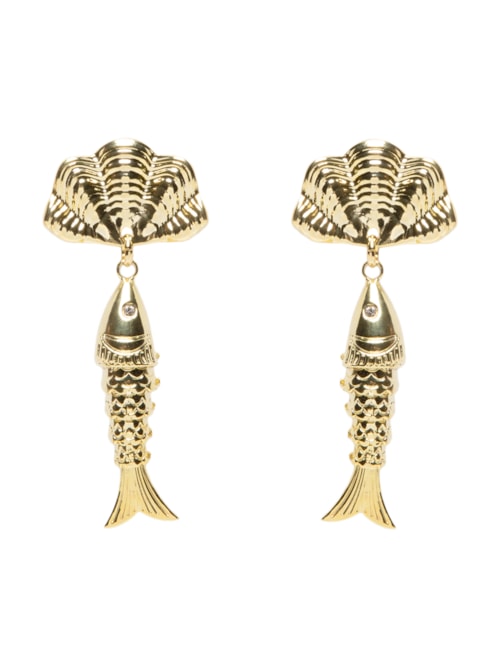 Brinco Feminino Peixe Mare Boho - Dourado