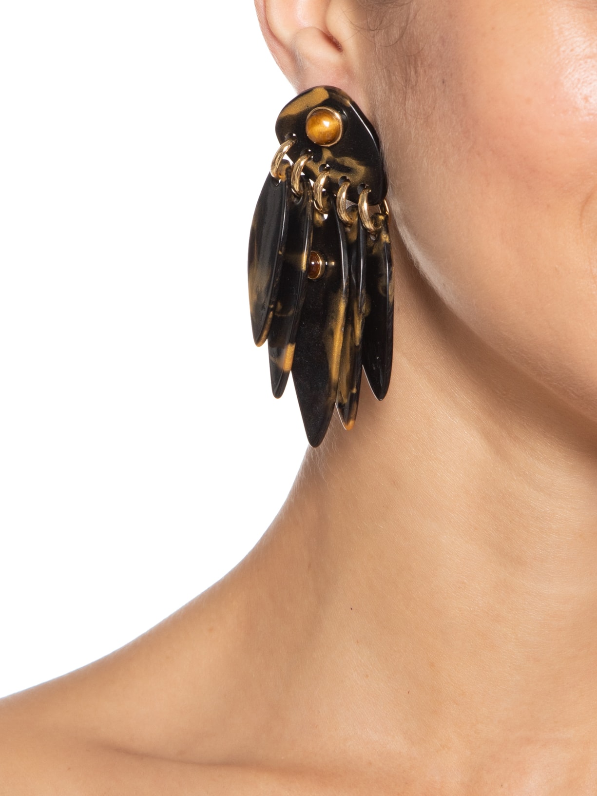 Brinco Feminino Penacho Preto Lool