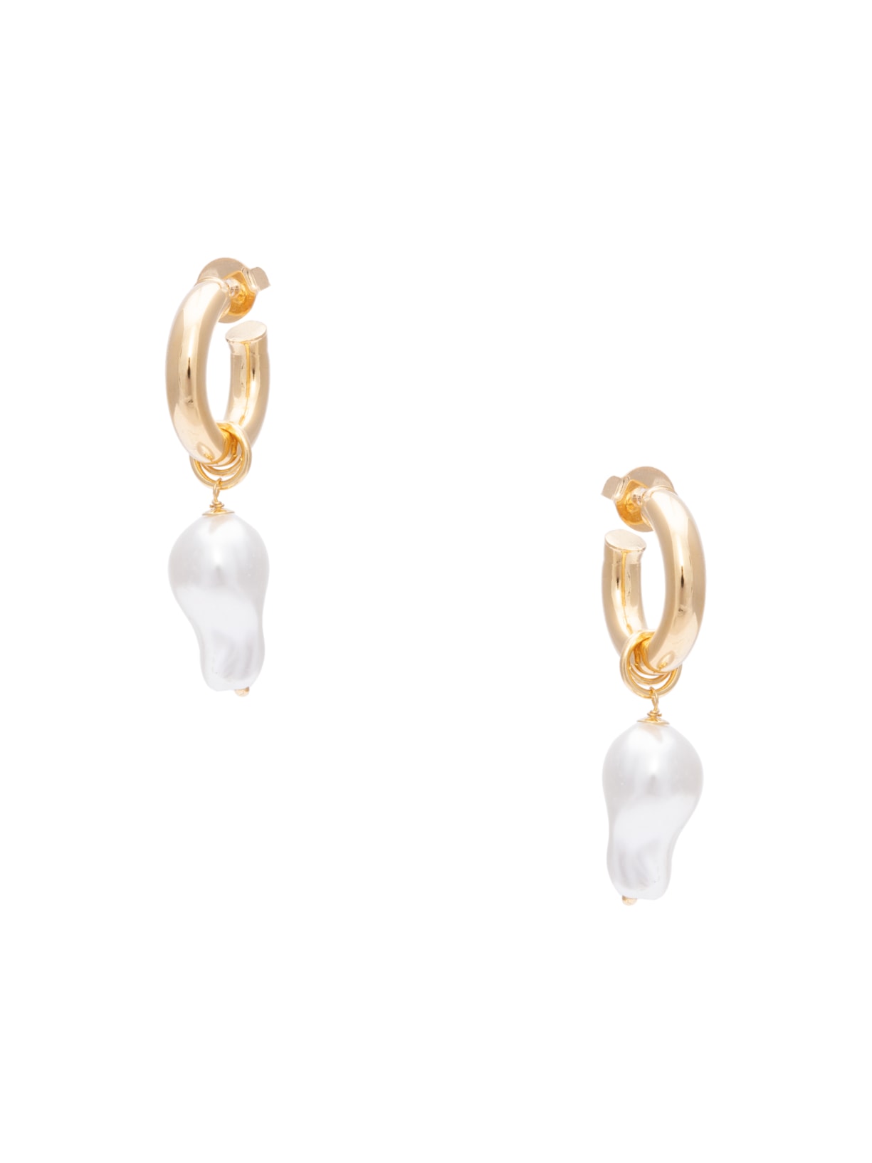 Brinco Feminino Pérola Em Metal - Dourado