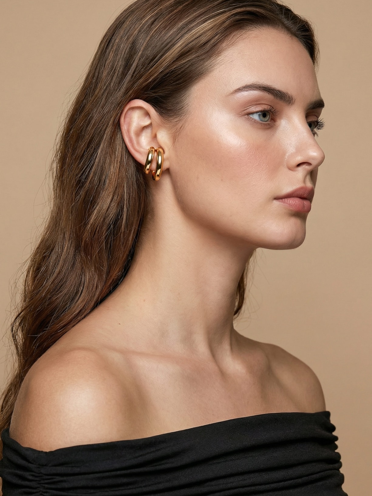 Brinco Feminino Piercing Lovani Dourado Erre