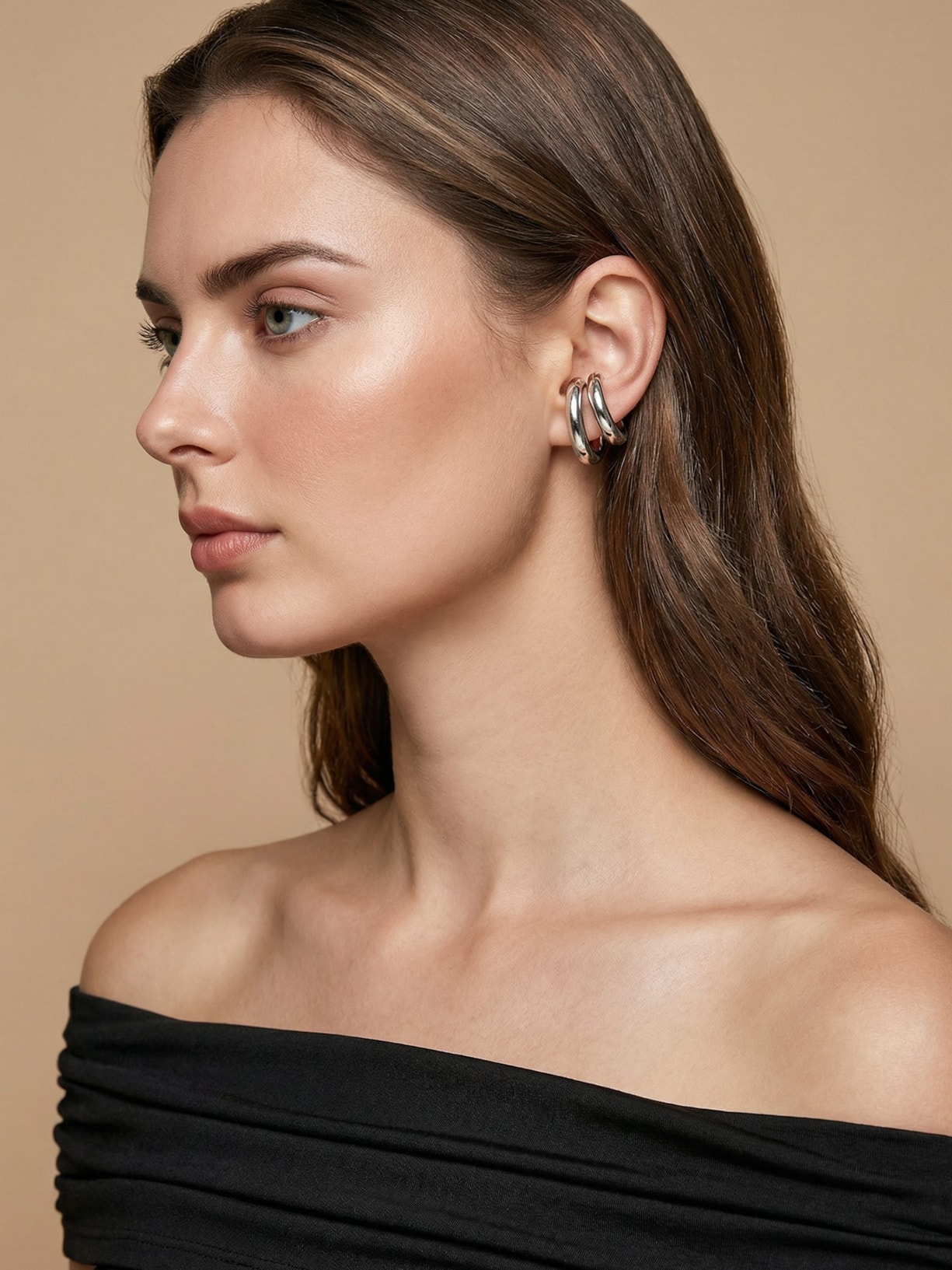 Brinco Feminino Piercing Lovani Prateado Erre