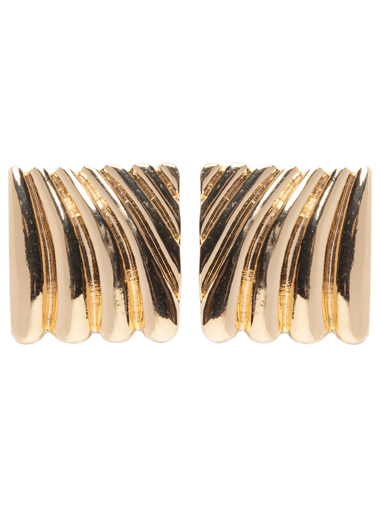 Brinco Feminino Quadrado Texturizado - Dourado