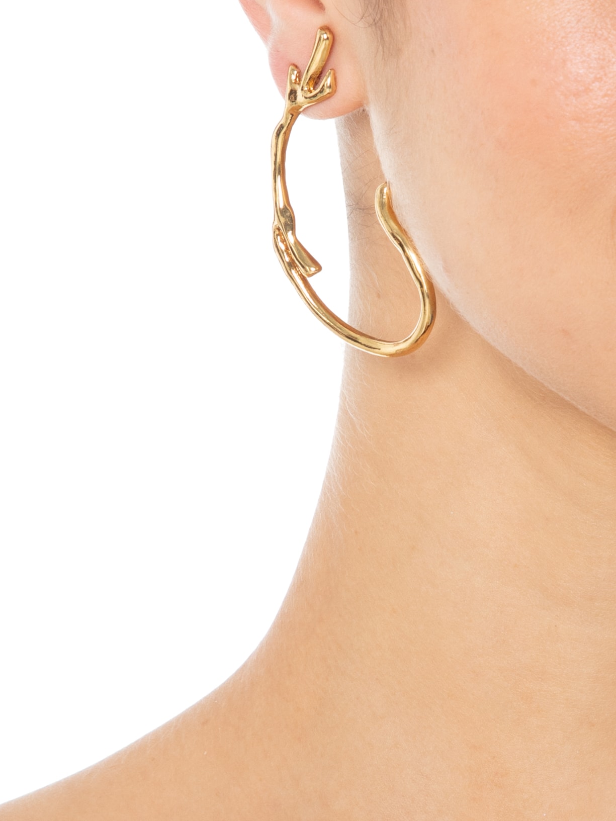 Brinco Feminino Raiz Orgânico Dourado Palone