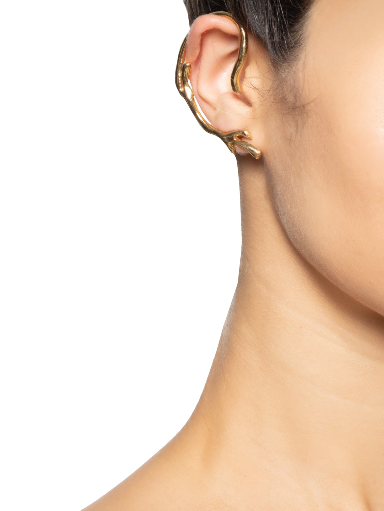 Brinco Feminino Raiz Orgânico Dourado Palone