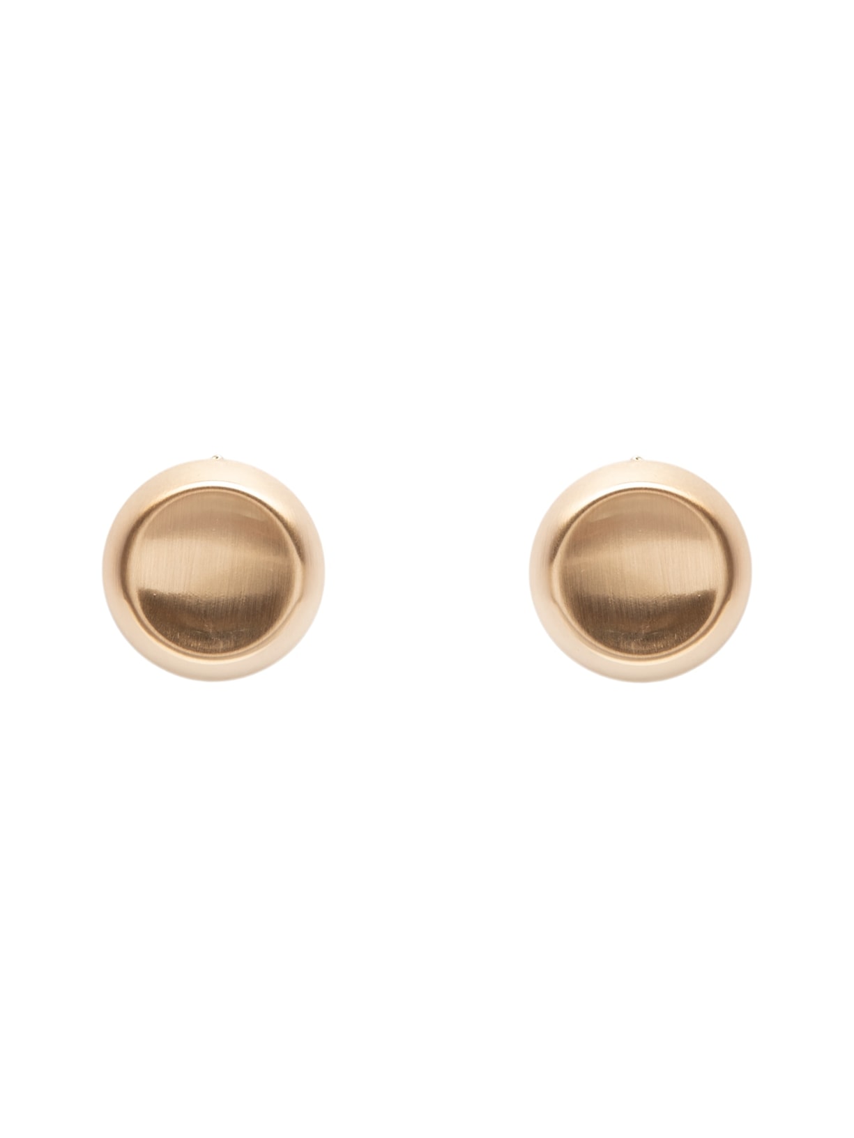 Brinco Feminino Redondo Em Metal Fosco - Dourado