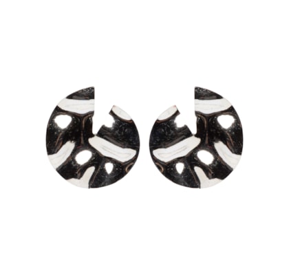 Brinco Feminino Redondo Martelado - Prateado