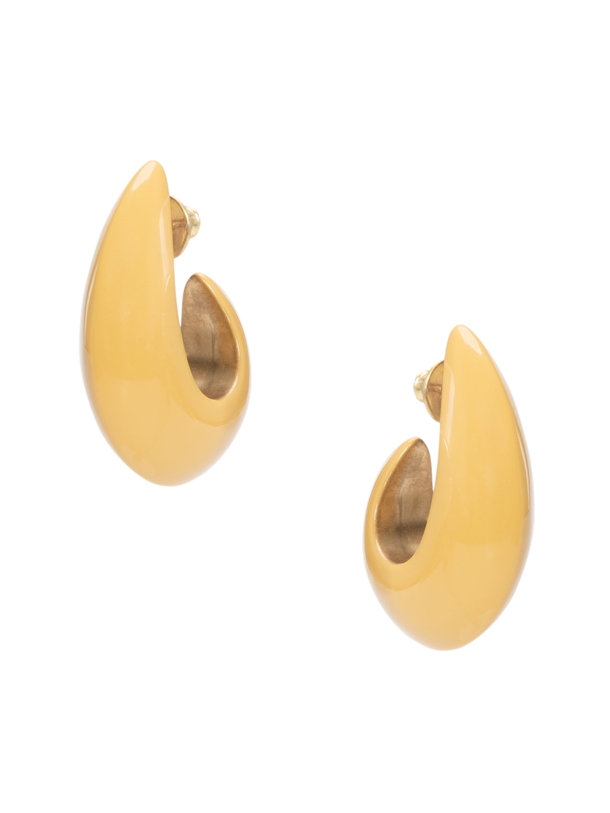 Brinco Feminino Resina Gota Off - Bege