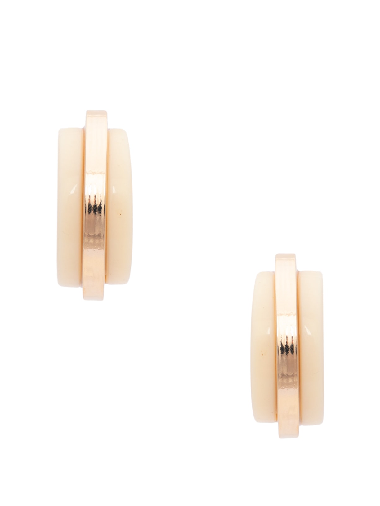 Brinco Feminino Resina Listrado - Off White