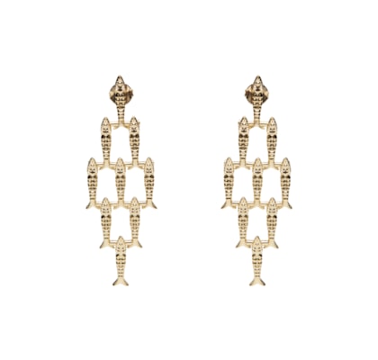 Brinco Feminino Sardinha Fofoqueira - Dourado