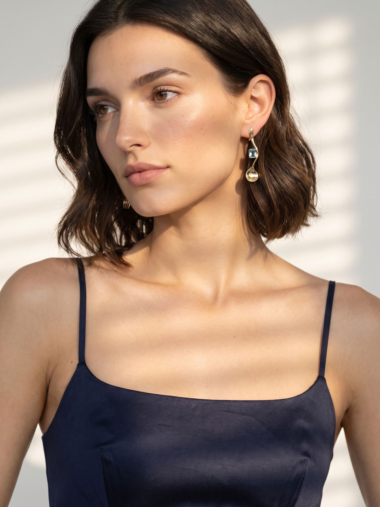 Brinco Feminino Servir Dourado Fenda Jewellery