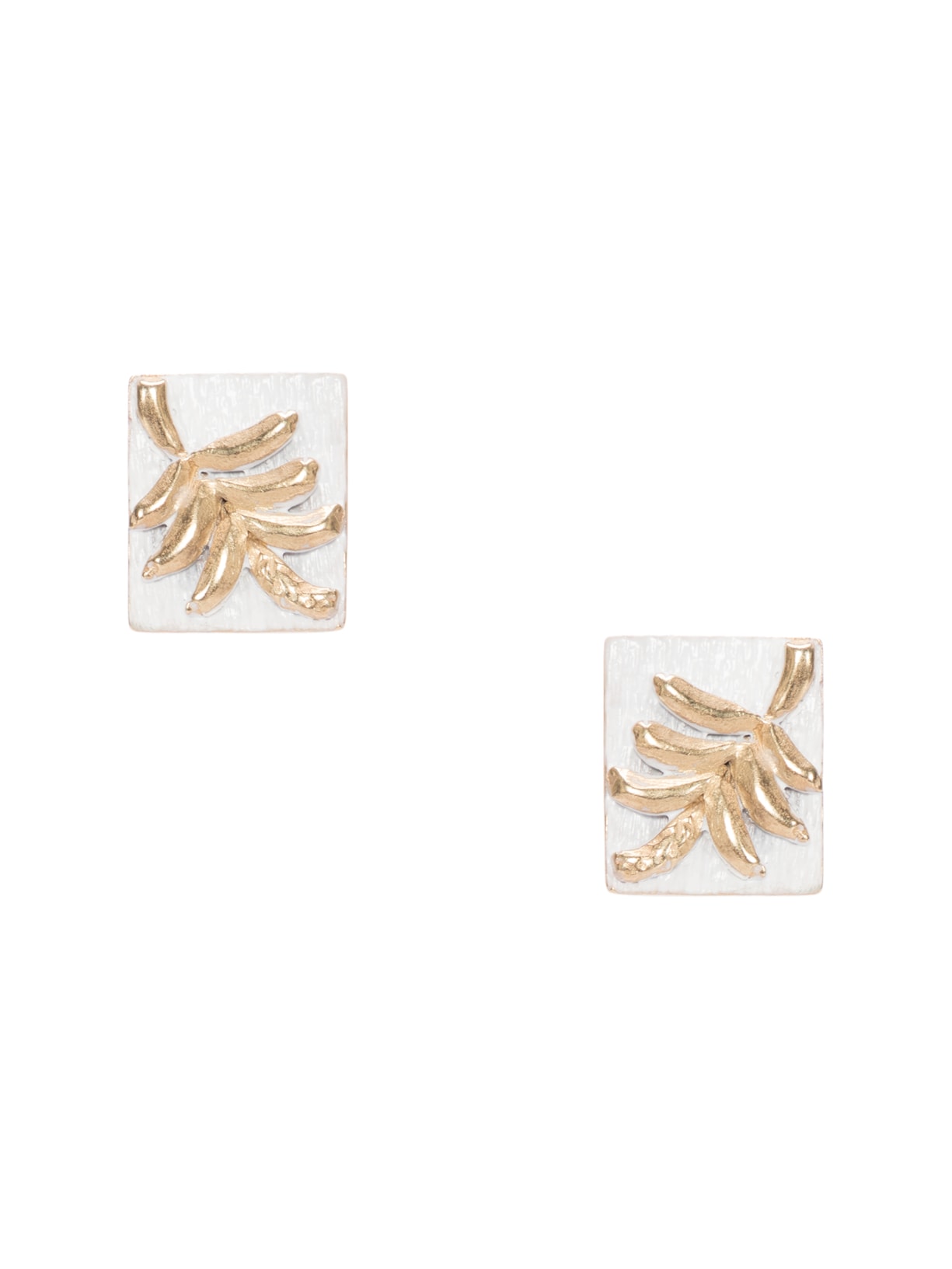 Brinco Feminino Sig Branco Em Metal - Dourado