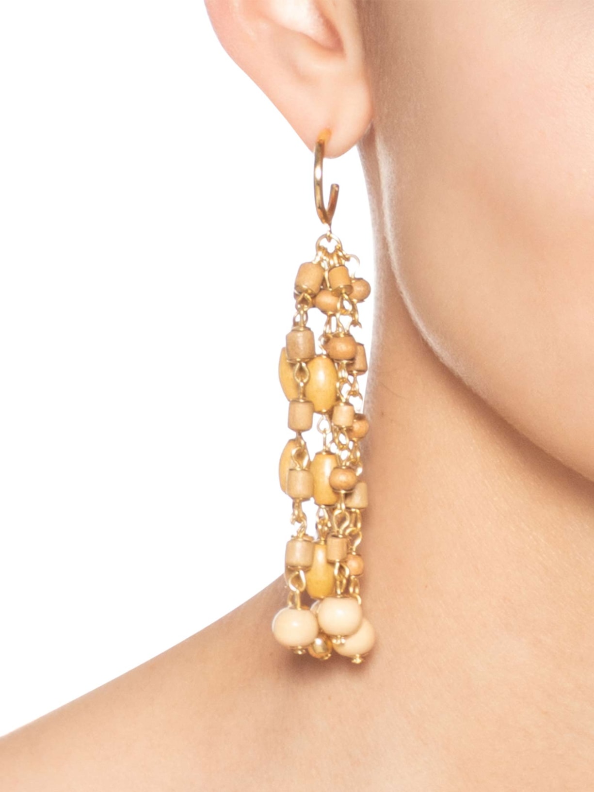 Brinco Feminino Som Do Mar Madeirinhas Bege Dress To