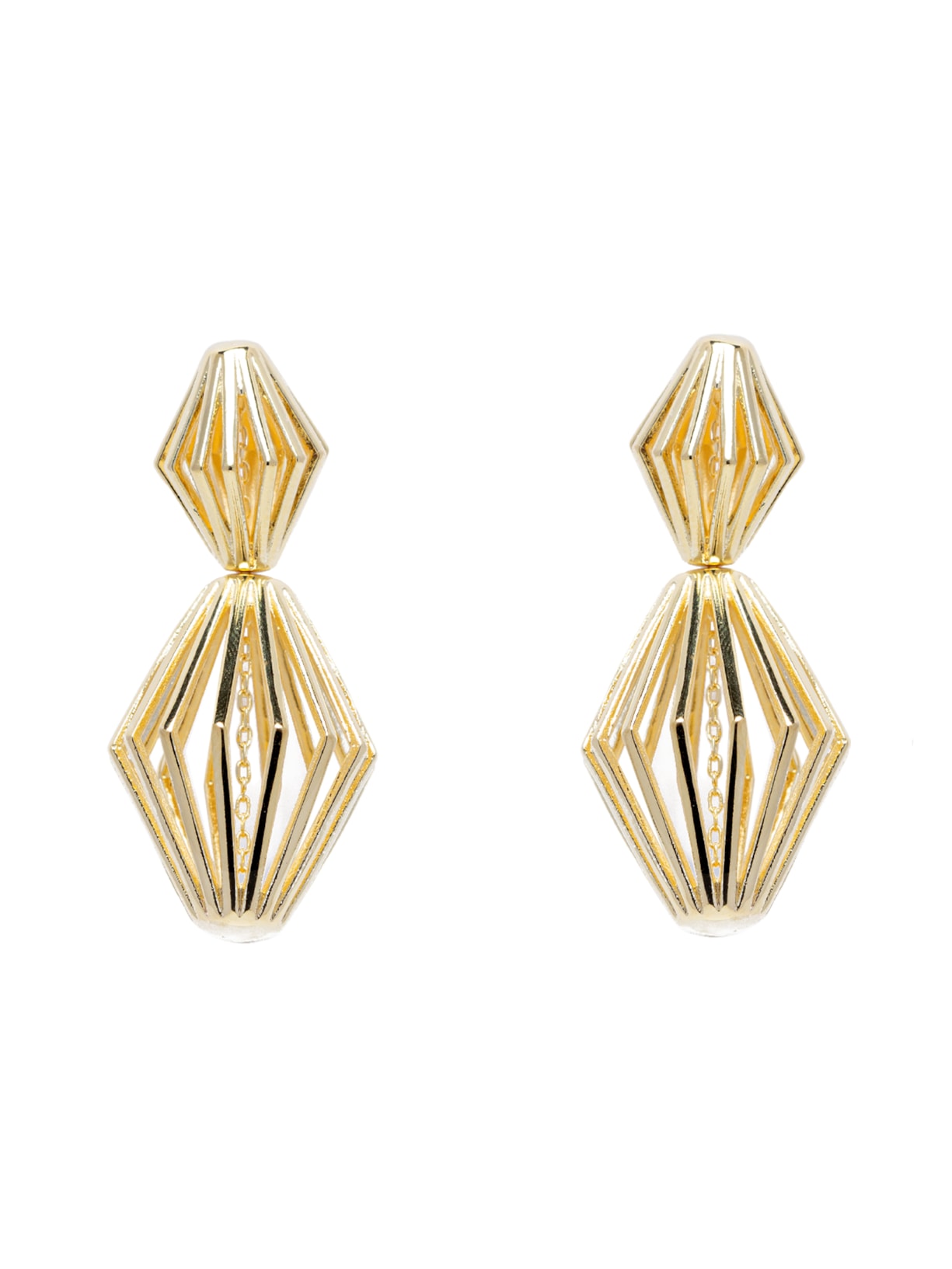 Brinco Feminino Spazio Duplo - Dourado