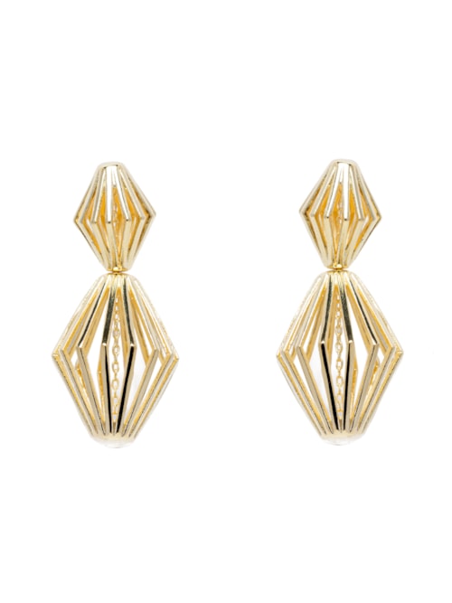 Brinco Feminino Spazio Duplo - Dourado