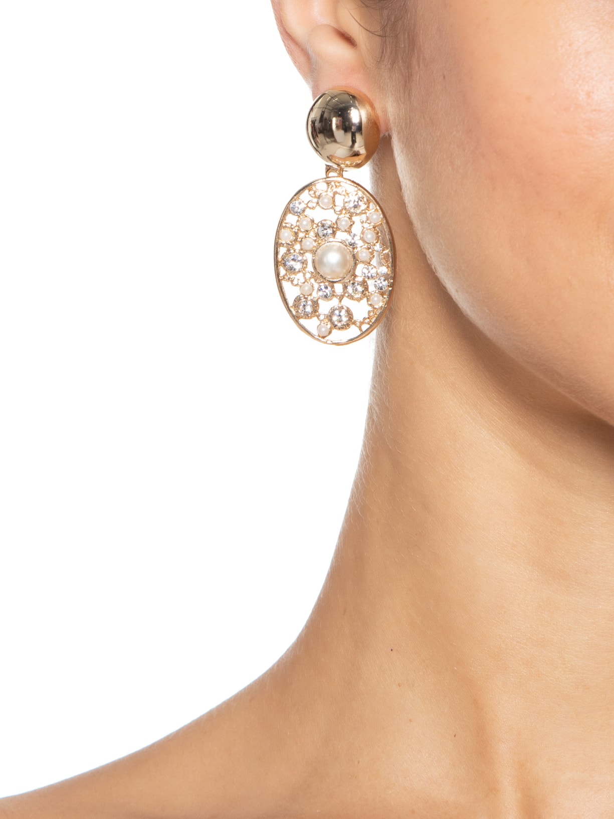 Brinco Feminino Teia Ouro Dourado Isa Bahia