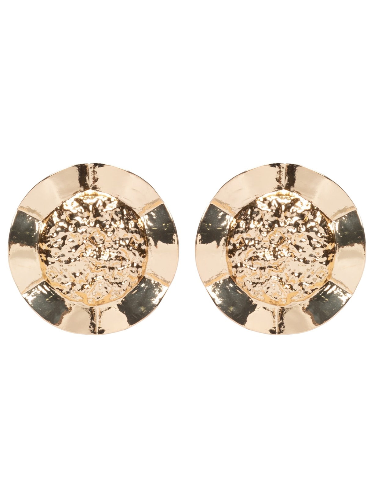 Brinco Feminino Texturizado - Dourado