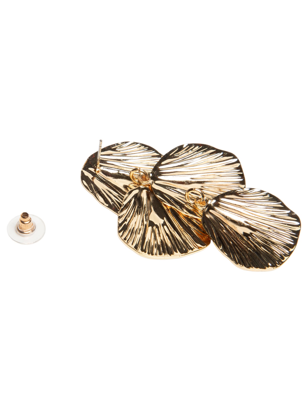 Brinco Feminino Texturizado Em Cascata Dourado '2Essential