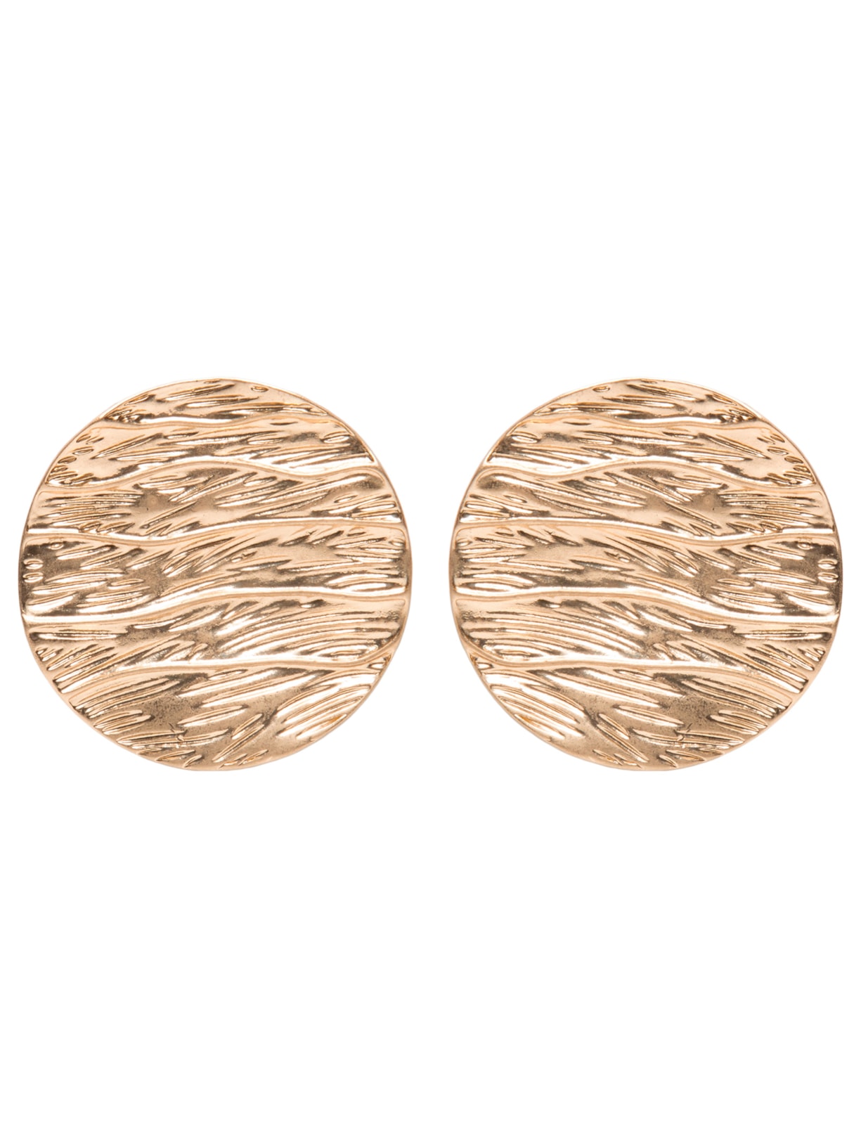 Brinco Feminino Texturizado Fosco - Dourado