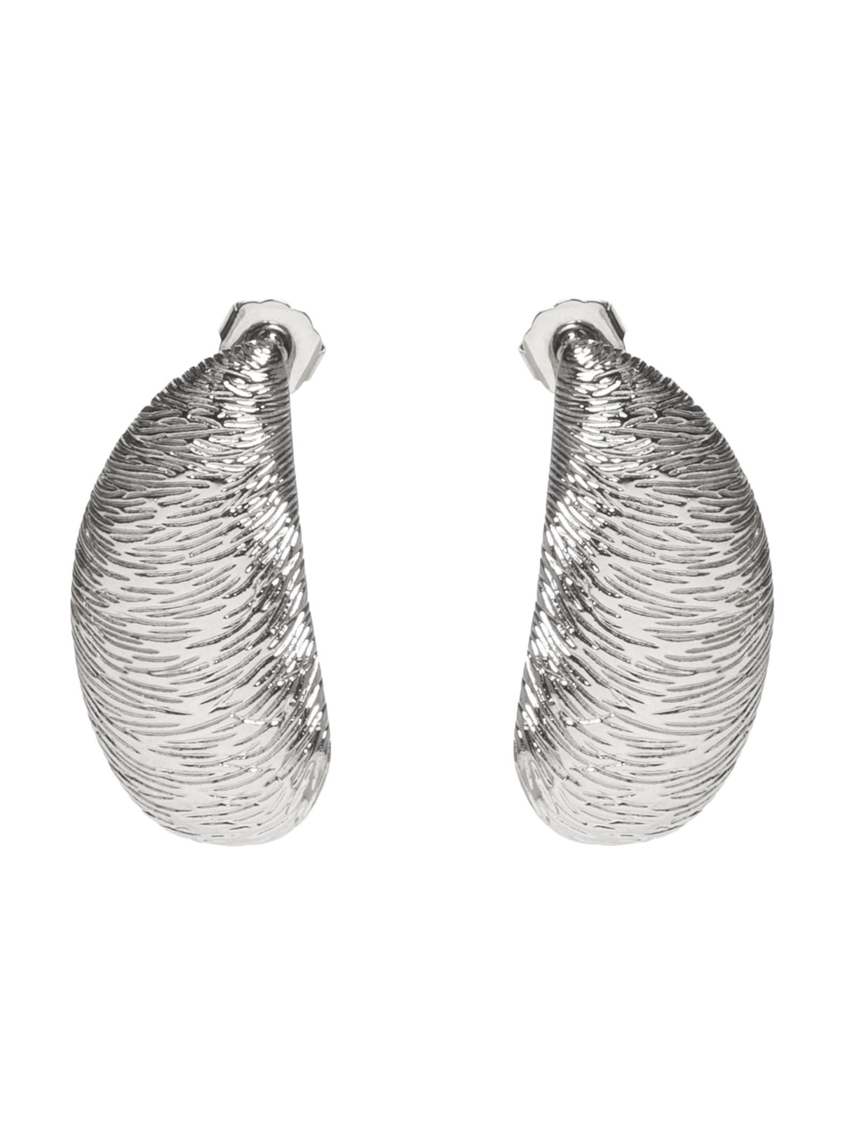 Brinco Feminino Texturizado - Prateado