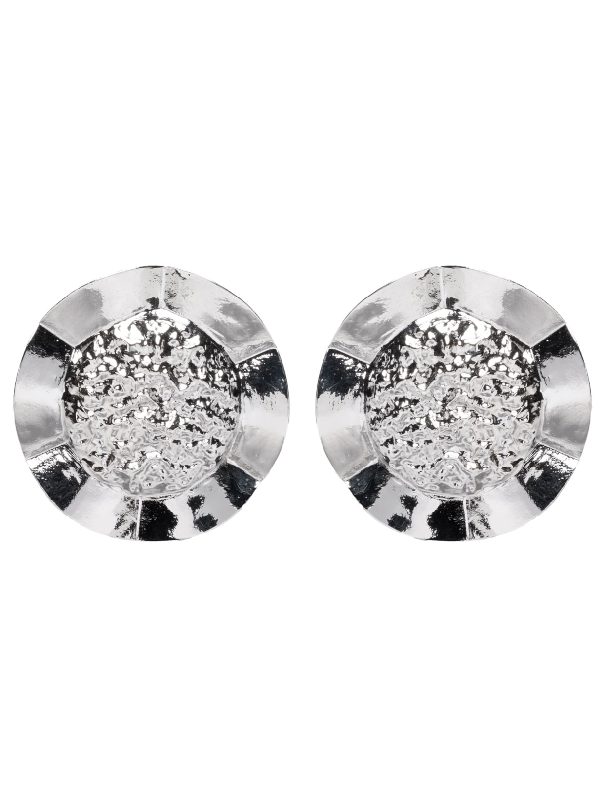 Brinco Feminino Texturizado - Prateado