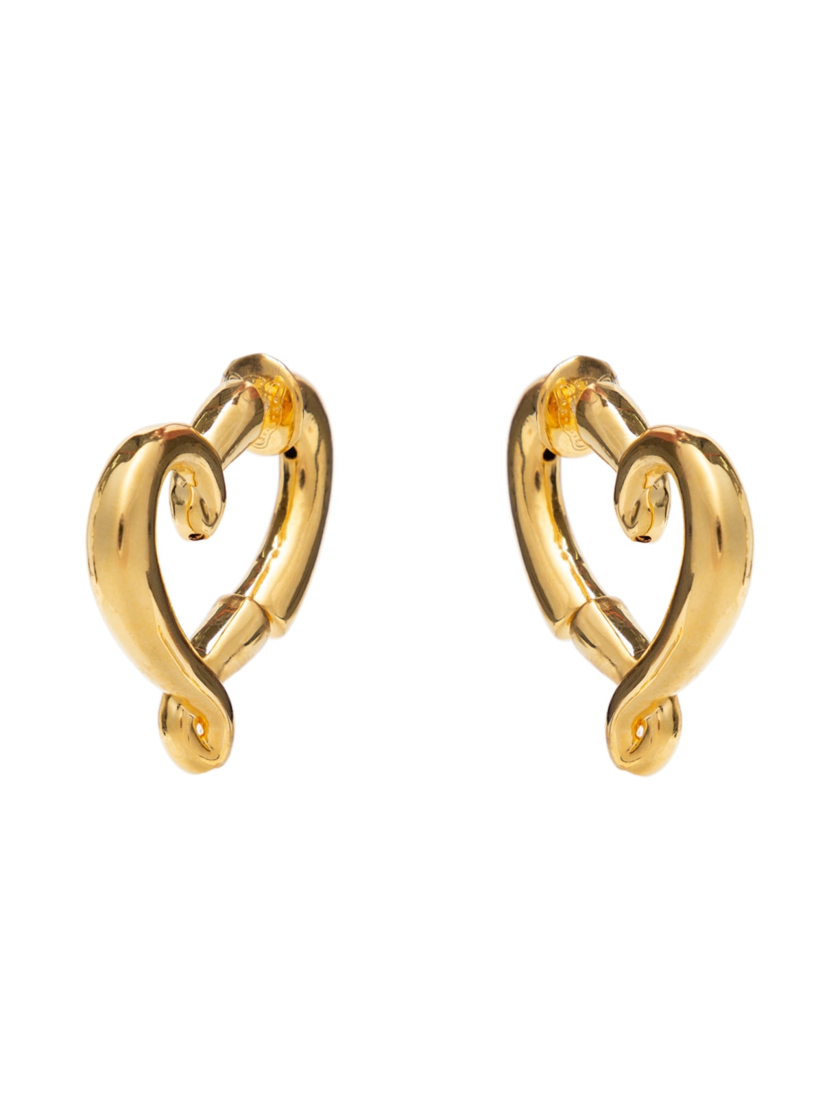 Brinco Feminino Uno Heart Met P - Dourado