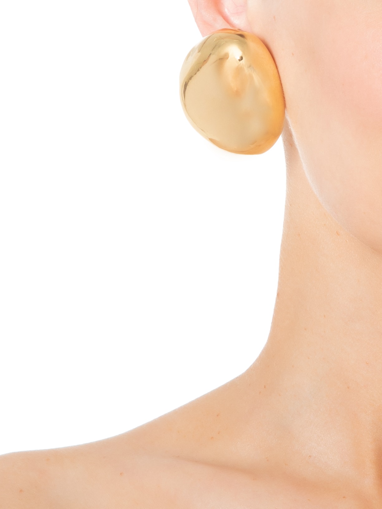 Brinco Feminino Uno Pressão Delírio Em Metal Dourado Nádia Gimenes