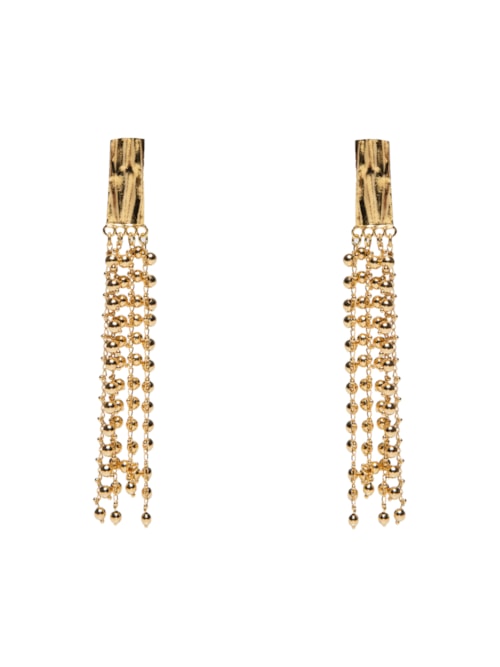 Brinco Feminino Vento Com Franjas - Dourado