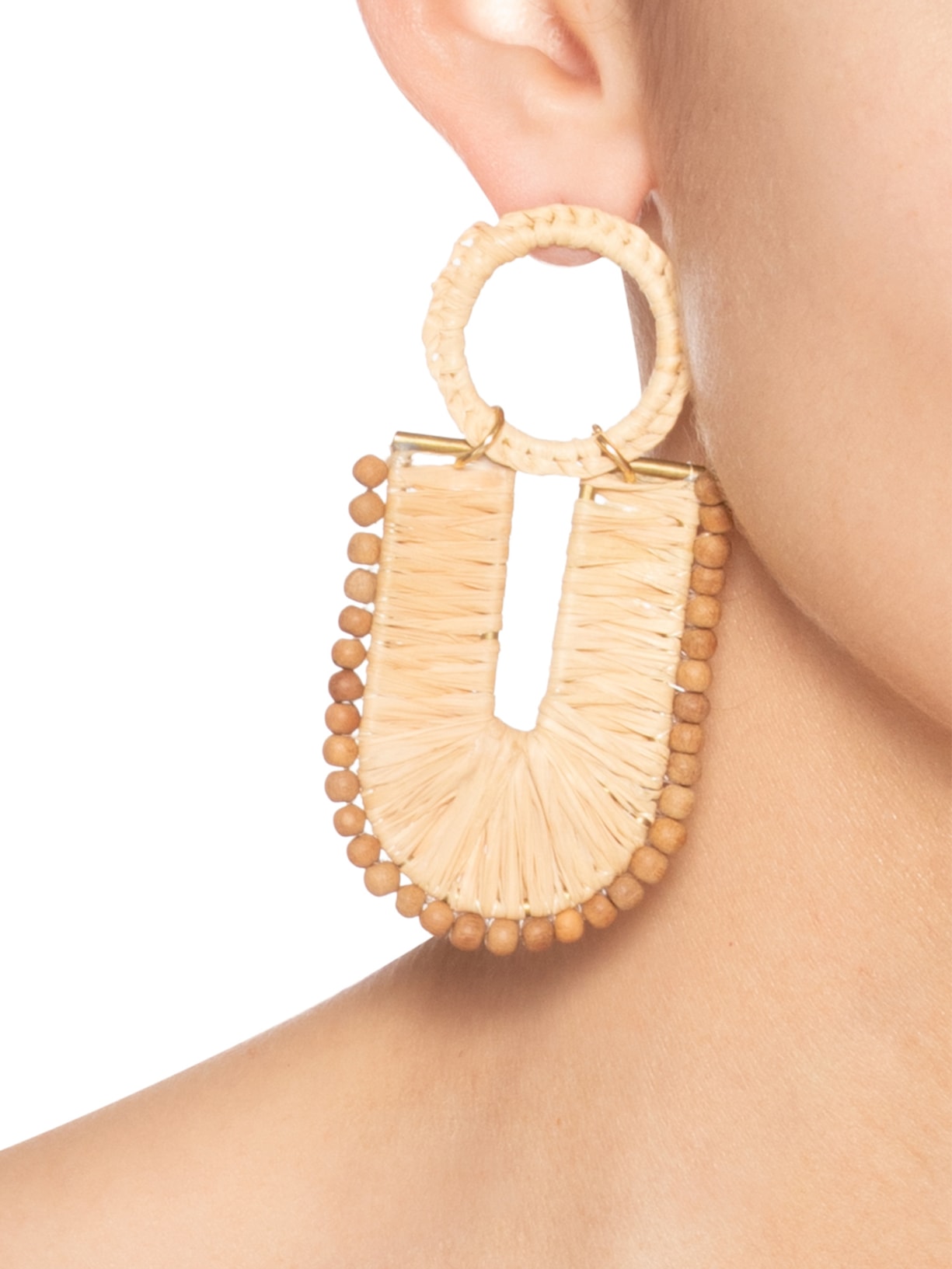 Brinco Feminino Veranil Palha Bege Dress To