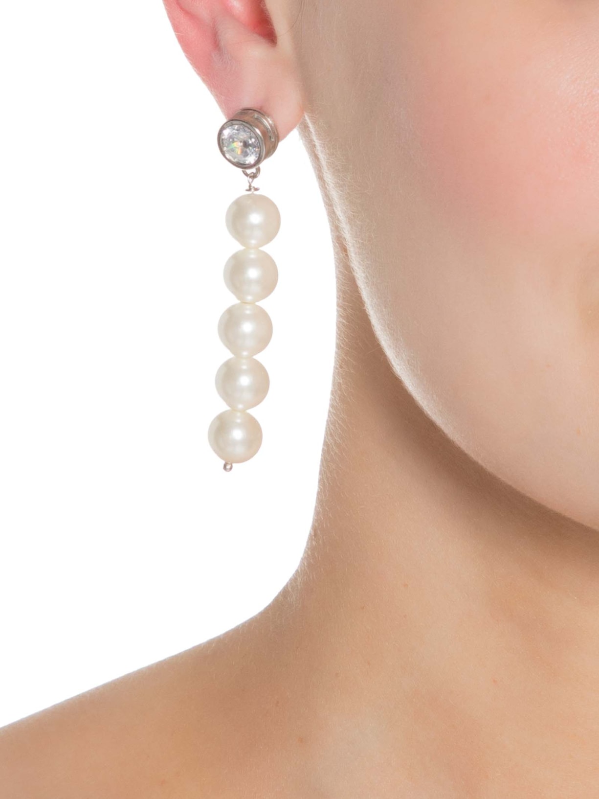 Brinco Feminino Voltas Pérola Amor Em Metal Prata M.loures