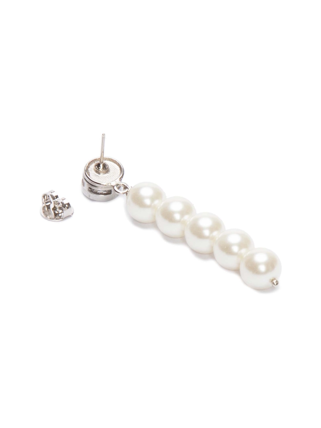 Brinco Feminino Voltas Pérola Amor Em Metal Prata M.loures