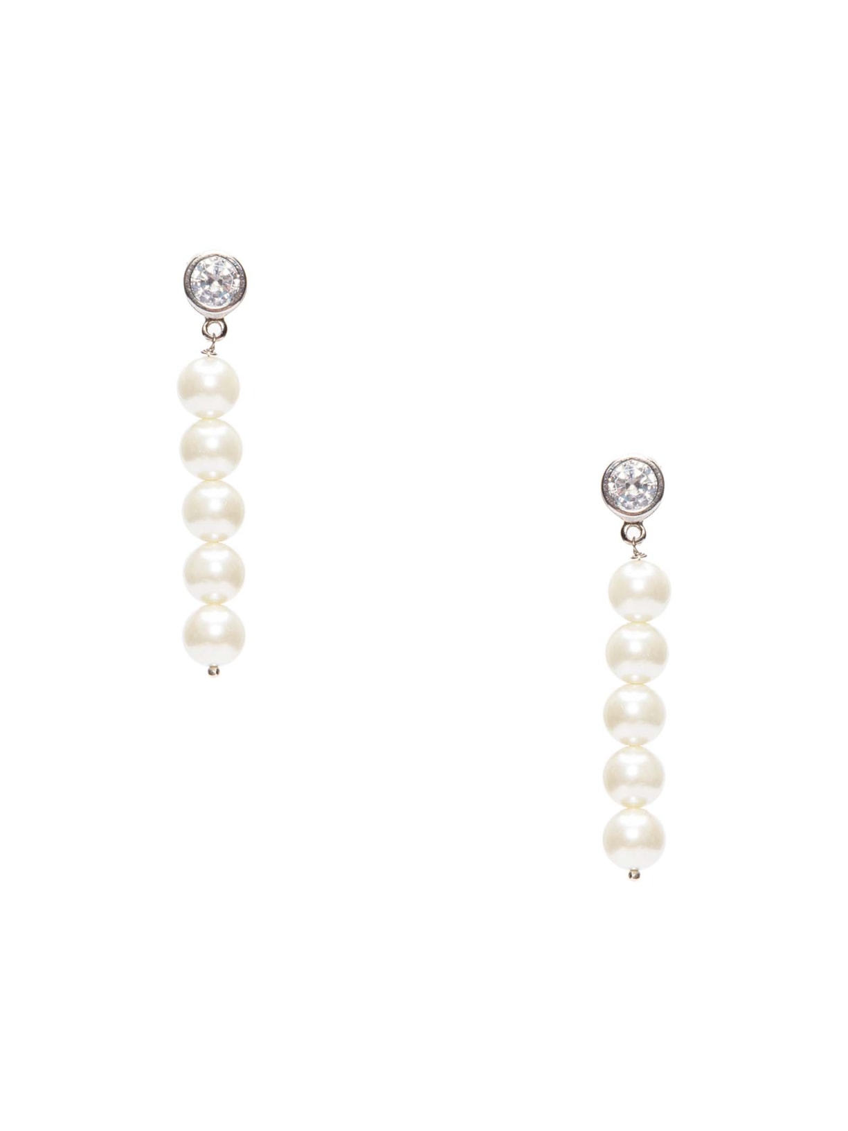 Brinco Feminino Voltas Pérola Amor Em Metal Prata M.loures