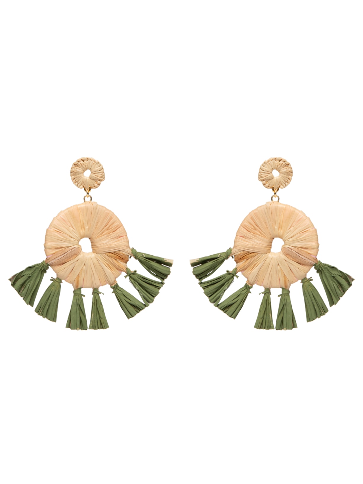 Brinco Palha Tropicana - Bege