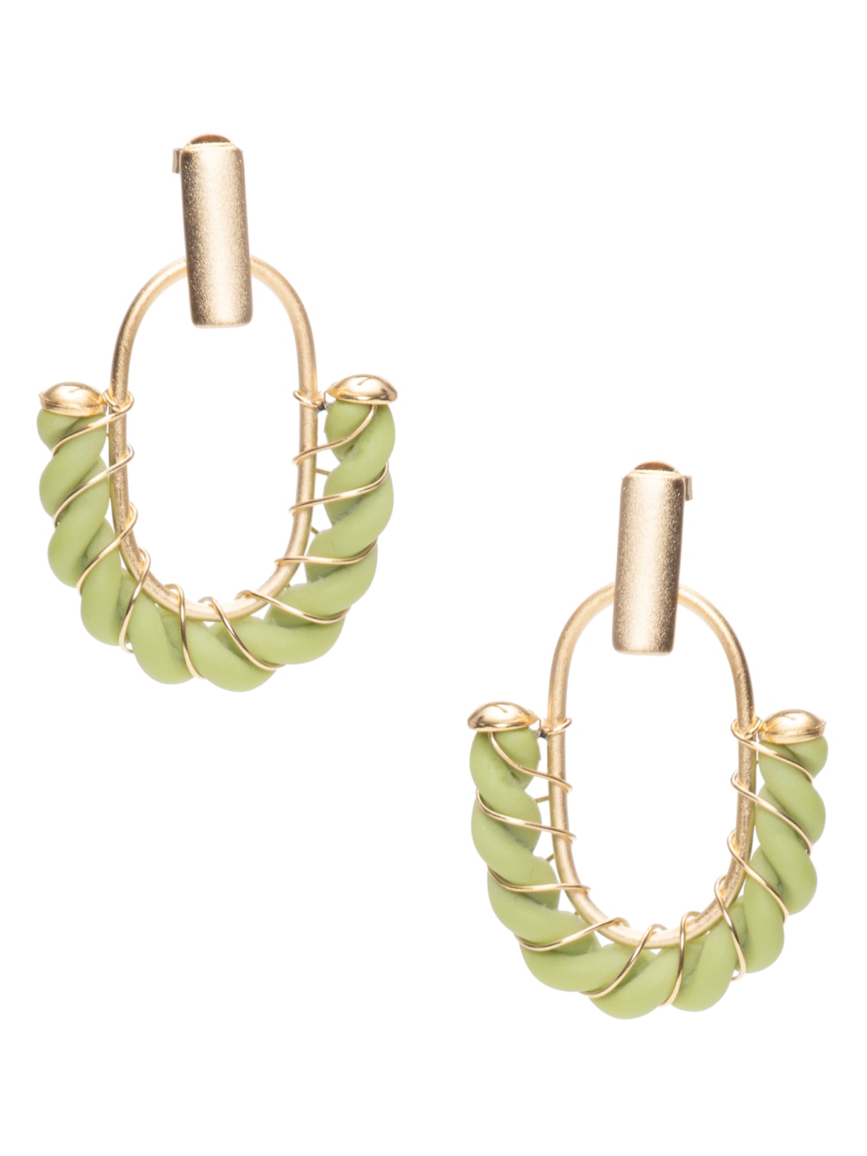 Brinco Trançado Em Metal - Ouro