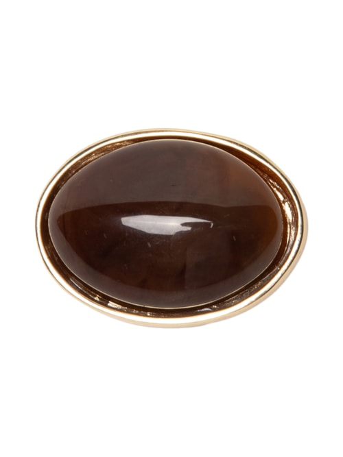 Broche Feminino com Pedra - Marrom