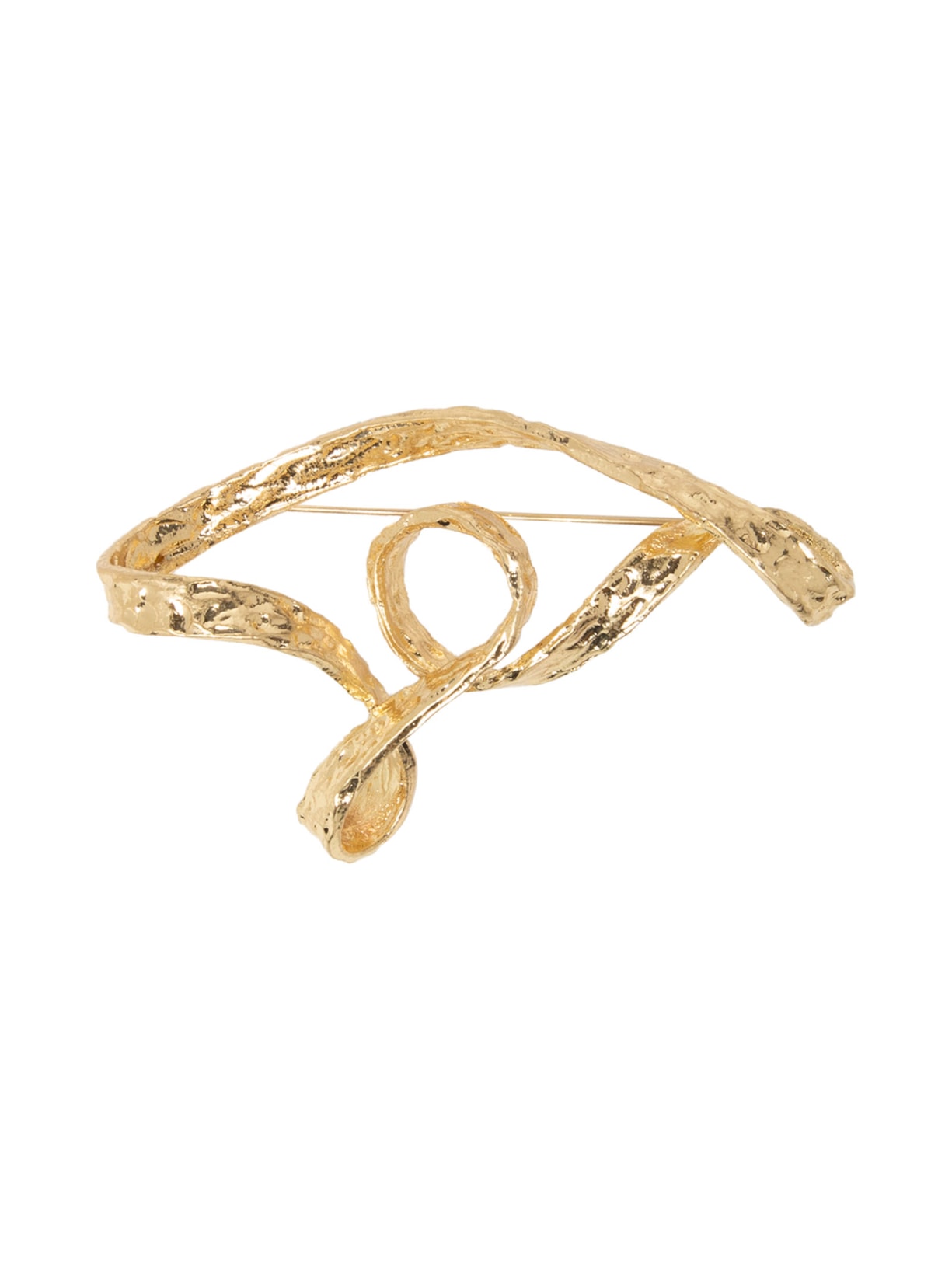 Broche Feminino em Metal Orgânico - Dourado