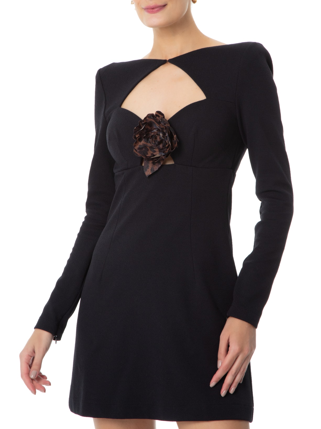 Broche Feminino Flor Onça Marrom Bo.bô