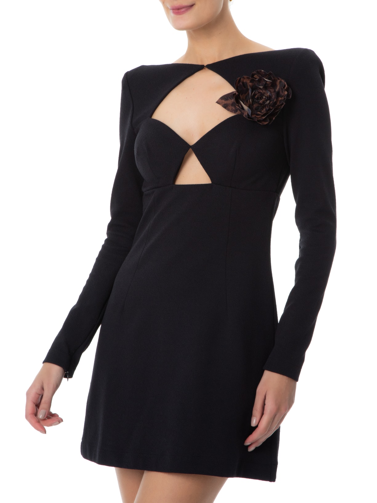 Broche Feminino Flor Onça Marrom Bo.bô