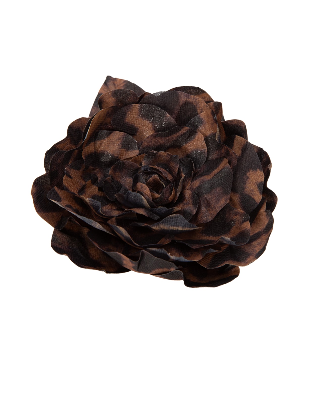 Broche Feminino Flor Onça Marrom Bo.bô