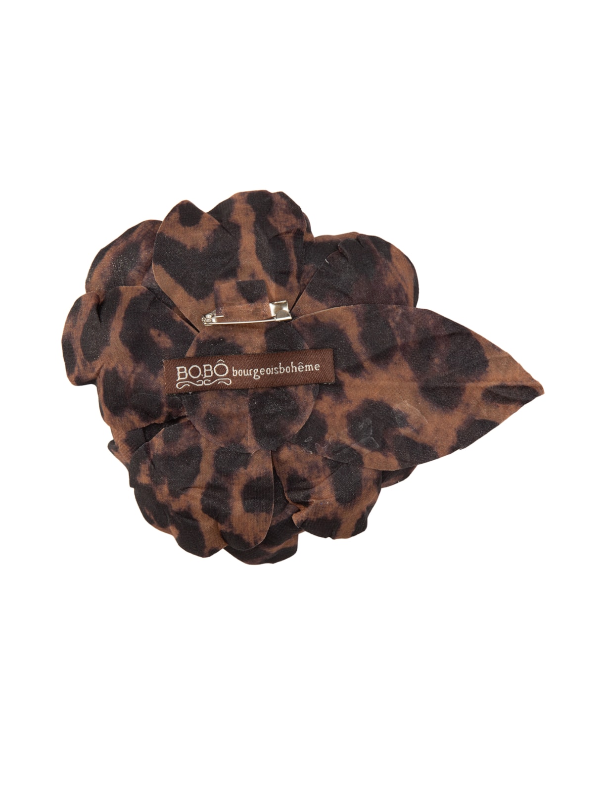 Broche Feminino Flor Onça Marrom Bo.bô